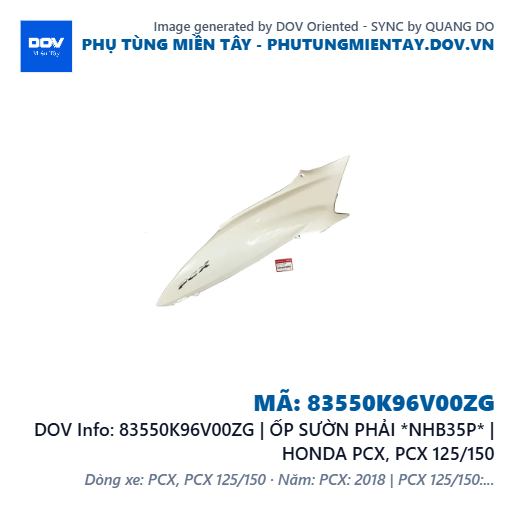 83550K96V00ZG | ỐP SƯỜN PHẢI *NHB35P* | HONDA PCX, PCX 125/150 — 83550K96V00ZG