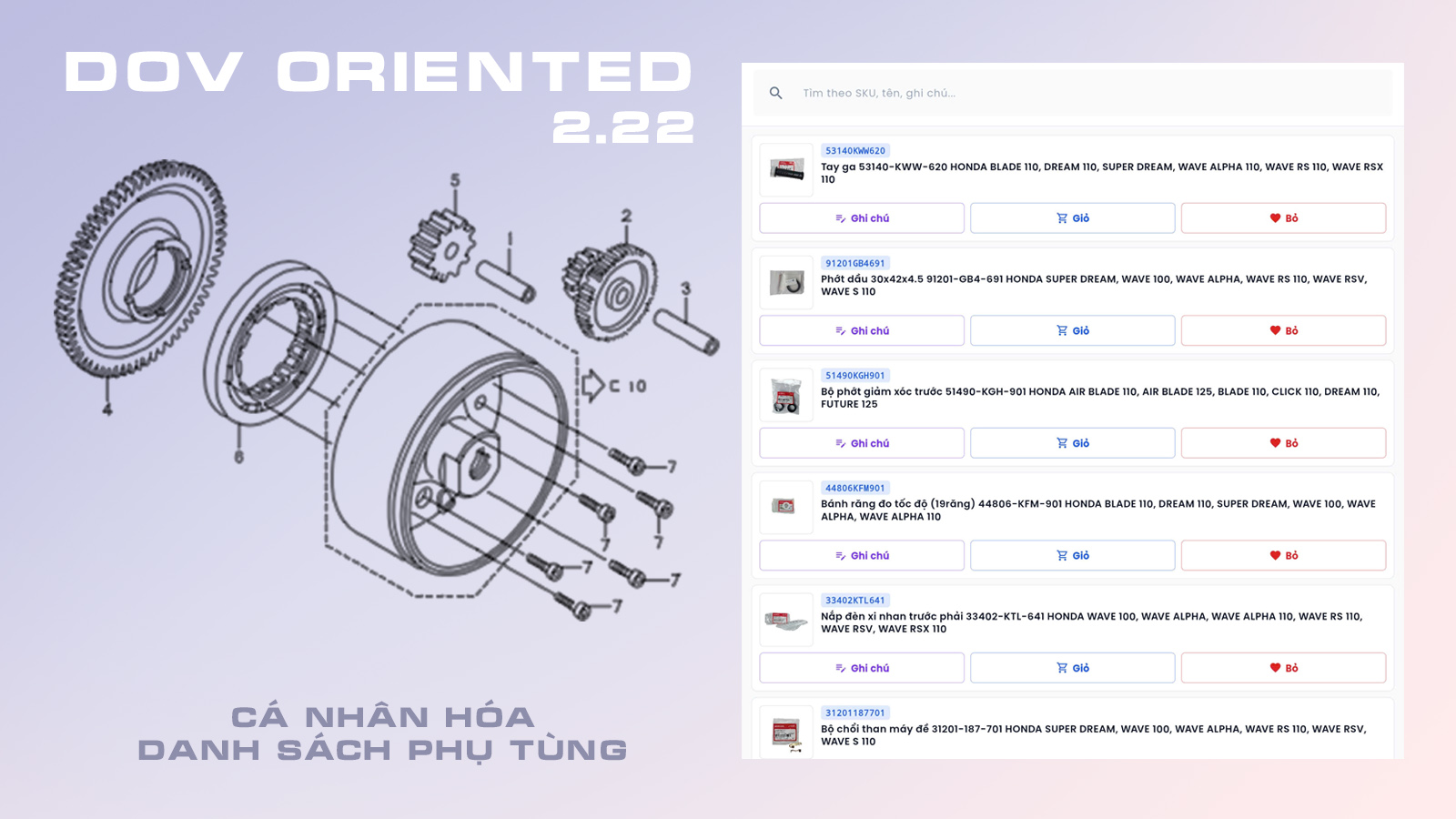 DOV Oriented phiên bản 2.22.0 - Cá Nhân Hóa